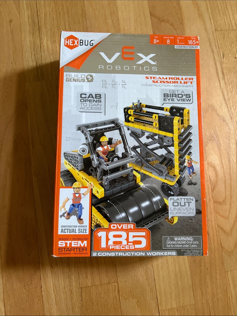 VEX Robotics Yellow Steam Roller Construction Kit - 185+ Pieces